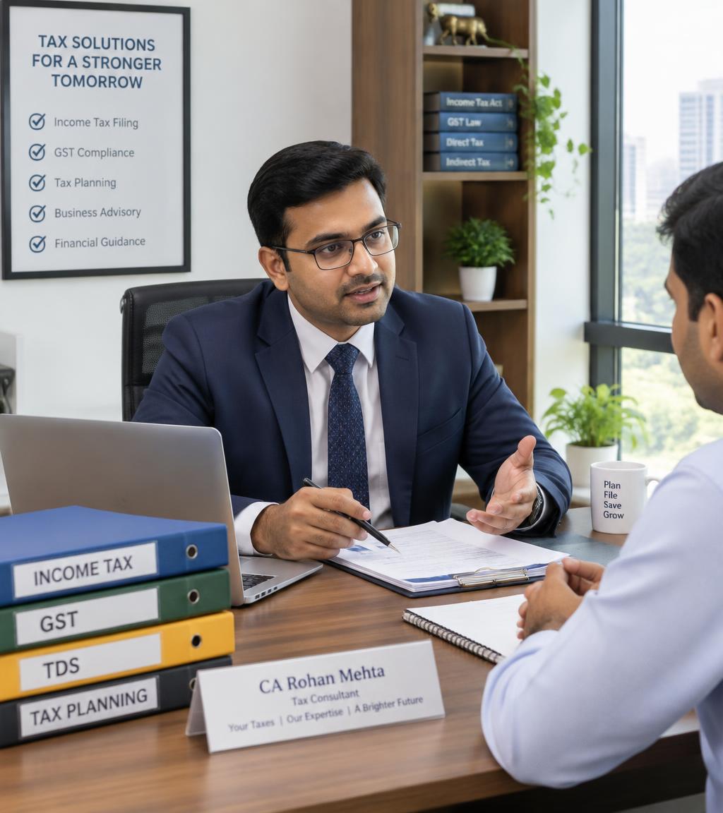 Tax consultant advising a client